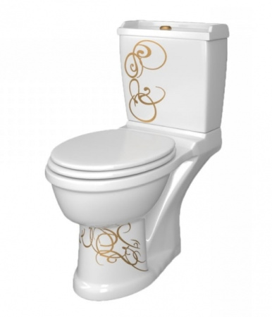 Унитаз-компакт Della Boston Super Plus Джаз (золото) DE7110900146