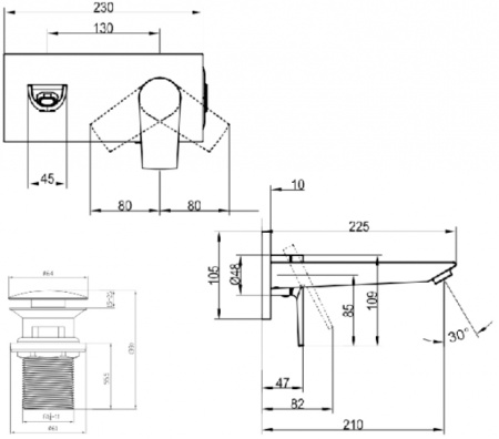 Смеситель для раковины Villeroy & Boch Subway 2.0 TVW10211211061