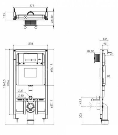 Инсталляция с унитазом AQUAme AQM42001CR
