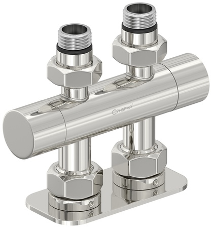 Вентиль Сунержа прямой EU50 (2 х G 1/2" НР х G 3/4" НГ) 00-1417-1234 хром