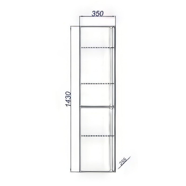 Пенал подвесной Aqwella Pure PUR0535KS