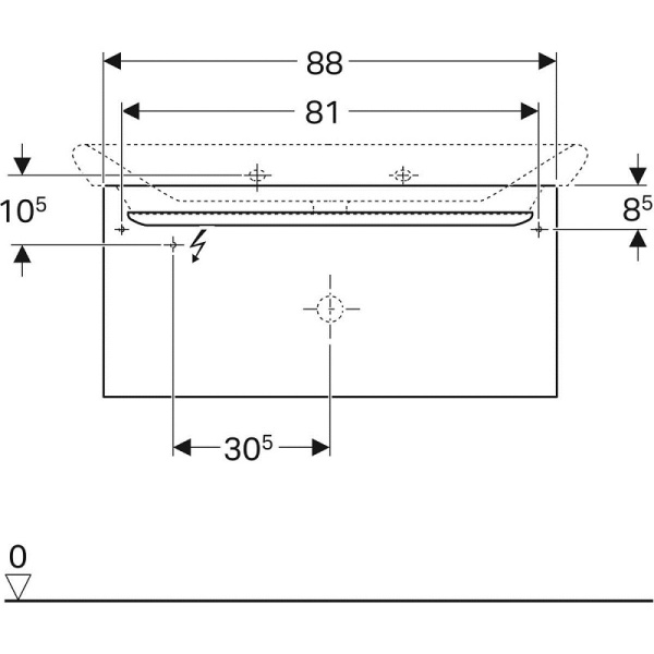 Тумба под раковину Geberit myDay 824101000+125400600