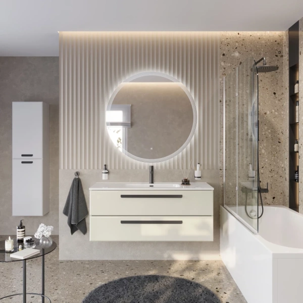 Тумба под раковину Cezares ECO-CER-N-1200-2C-SO-AS-P альпака матовый без ручек