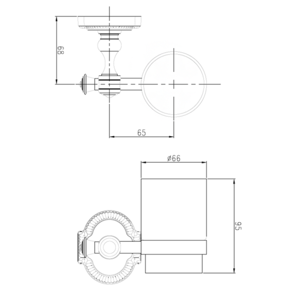 Стакан для зубных щеток Bronze de Luxe ROYAL R25206