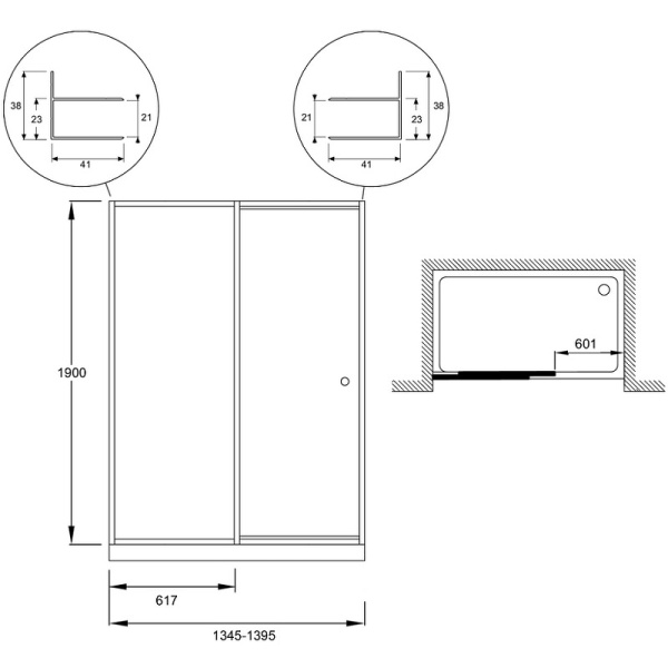 Душевая дверь Jacob Delafon Serenity 140 E14C140-GA