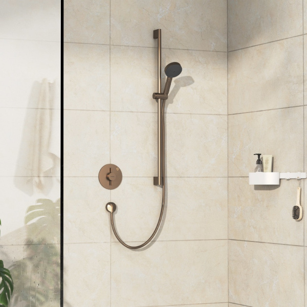 Смеситель для душа Hansgrohe DuoTurn S 75618140 шлифованная бронза