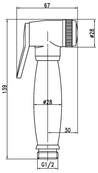 Лейка для биде Lemark (LM8047B)