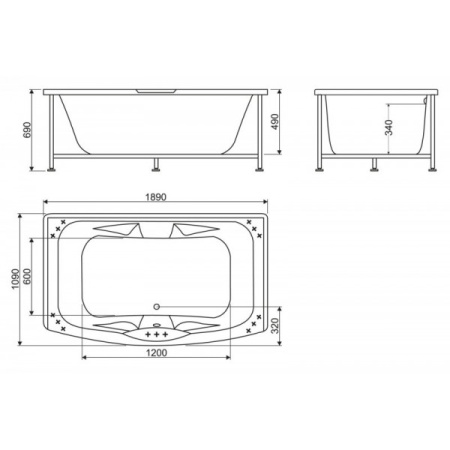 Боковая панель левая для акриловой ванны BelBagno BB-90-SP-L Боковая панель левая для акриловой ванны BelBagno BB-90-SP-L