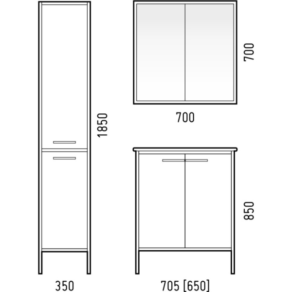 Тумба напольная Айрон 70 SD-00000343