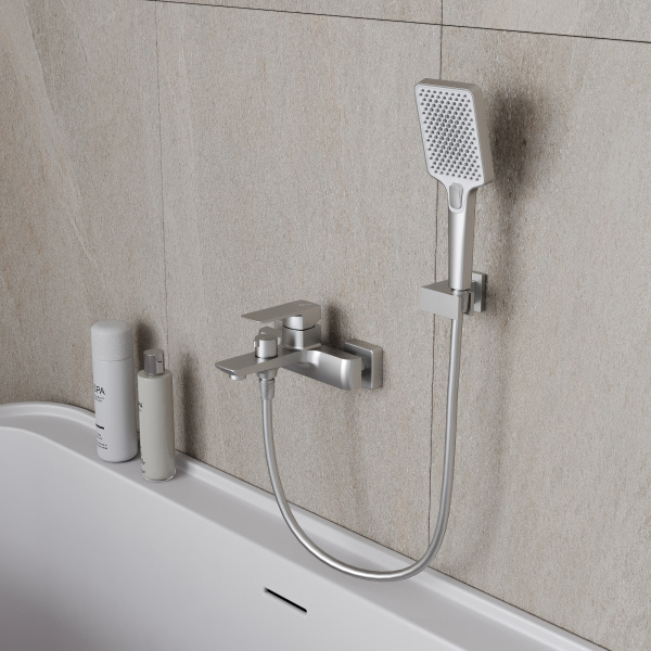 Смеситель для ванны с душем Oliveeka D OL-639003A-BN, никель матовый