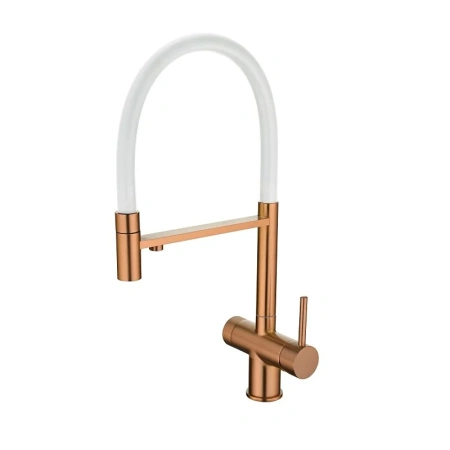 Смеситель для кухни EMAR ЕС - 7024WHT PVD Coppery