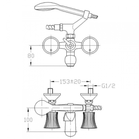 Смеситель для ванны Mofem Spektrum 141-0010-30