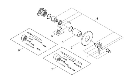 Смеситель для душа Grohe BauClassic 29048 000 (29048000) хром