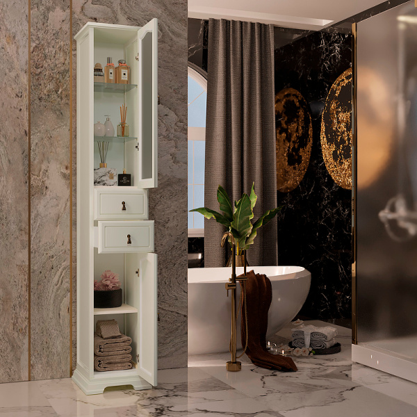 Пенал Opadiris Риспекто 30, цвет слоновая кость, правый, 00-00005831