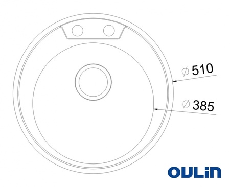 Кухонная мойка (51x51) Oulin OL-R510