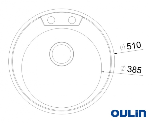 Кухонная мойка (51x51) Oulin OL-R510