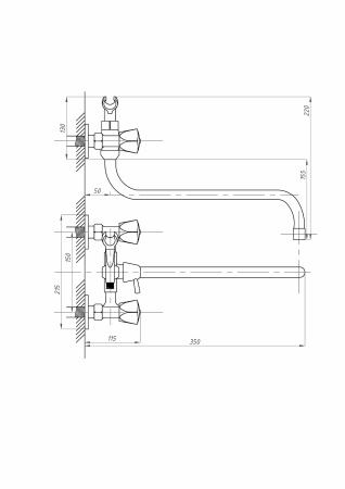 Смеситель для ванны ПСМ-Профсан СТАНДАРТ-Б PSM-150-50