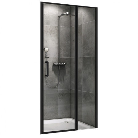 Душевая дверь (100х195) ABBER Sonnenstrand AG04100BS черный, распашная