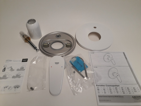 Смеситель для ванны GROHE Eurodisc Cosmopolitan 19548 LS2 (19548LS2) белая луна