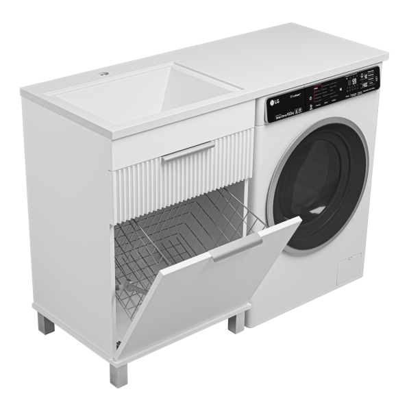 Тумба с раковиной под стиральную машину 60 Brevita Enfida УТ000024653