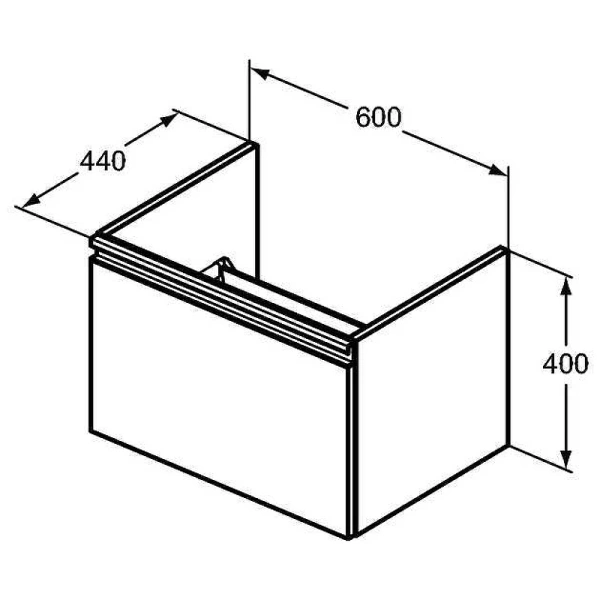 Тумба с раковиной Ideal Standard Tesi T351001+T0046OV