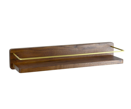 Деревянная полка с ограничителем матовое золото BRONZE DE LUXE Forest  10711G