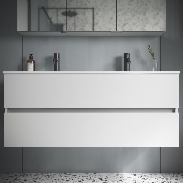 Тумба под раковину Sancos  Urban UR120-2W белый глянец