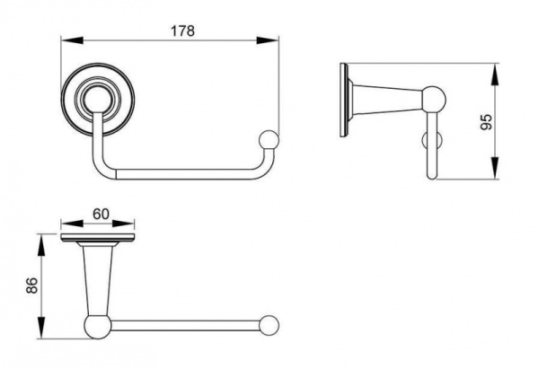 Бумагодержатель Timo Nelson 150041/00