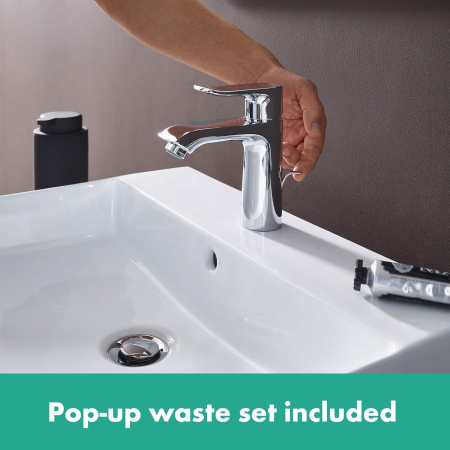 Смеситель для раковины Hansgrohe Metris 31080000 хром