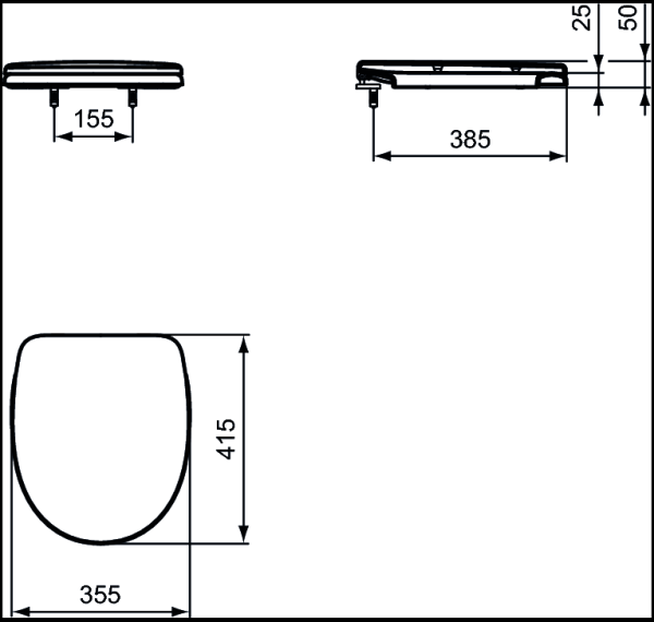 Крышка-сиденье для унитаза Ideal Standard Ocean W300201