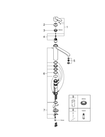 Смеситель однорычажный для кухни Grohe Eurostyle Cosmopolitan 31124 002 (31124002) хром