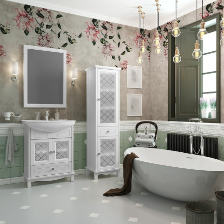 Тумба под раковину Opadiris Омега 65  00-00007358 белый матовый (без раковины)