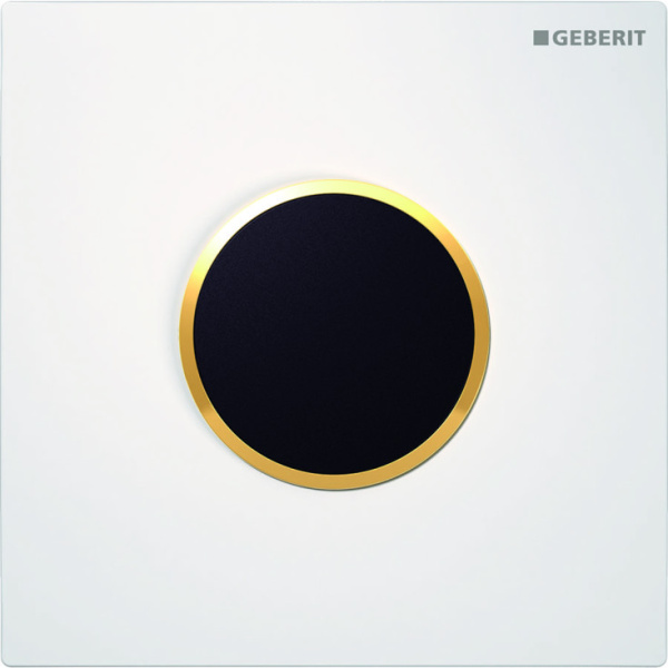 Система электронного управления смывом писсуара Geberit 10: белая, позолота 116.025.KK.1