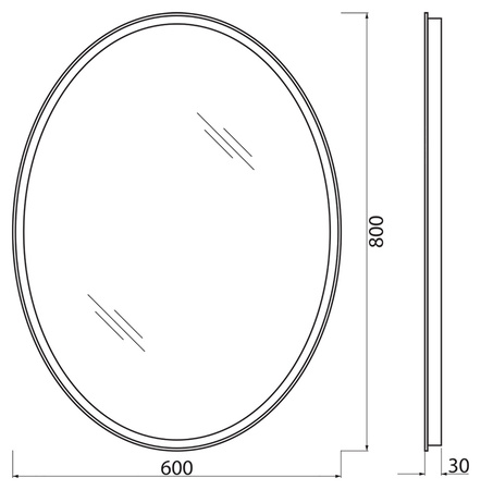 Зеркало BelBagno SPC-VST-600-800-LED-BTN