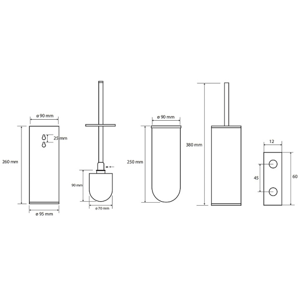 Туалетный ершик подвесной Bemeta Sablo 160313060