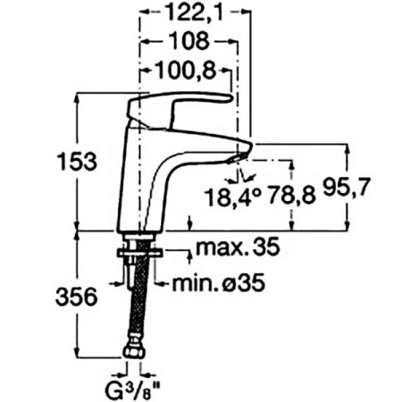 Смеситель для раковины Roca Monodin-N 5A3298C00