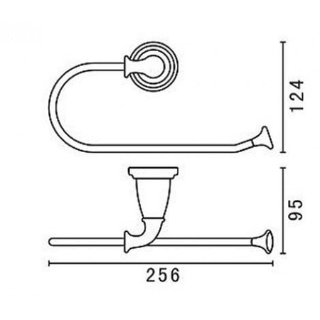 Полотенцедержатель Art&Max AM-E-2606-Br