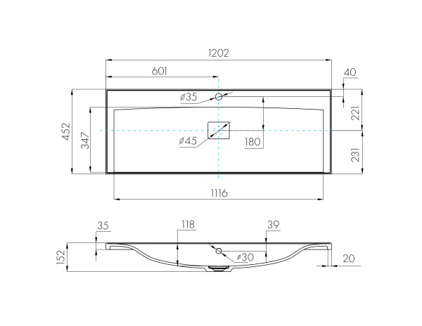 Раковина Aquaton Айрис M 1200 белая 1A73283KAG010