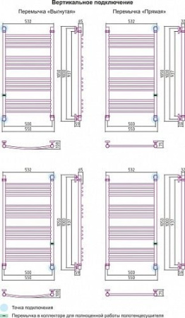 Полотенцесушитель водяной Сунержа Богема 00-0102-1050