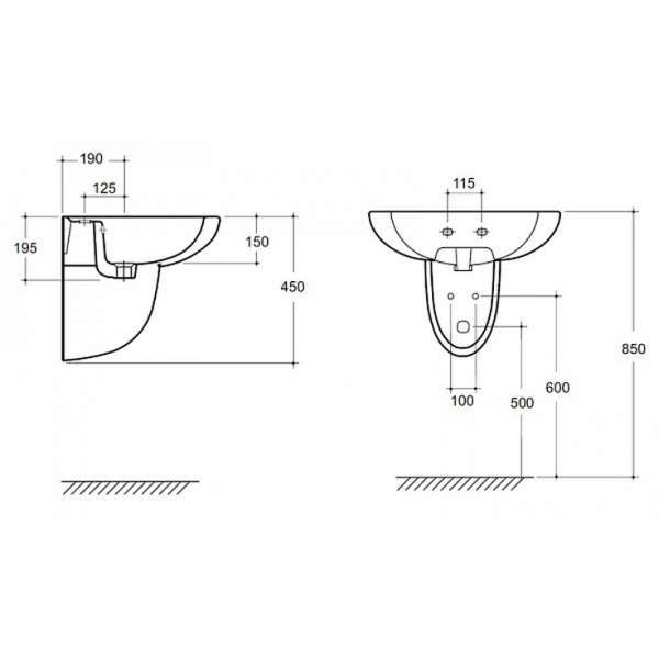 Полупьедестал AM.PM Tender C454970WHI