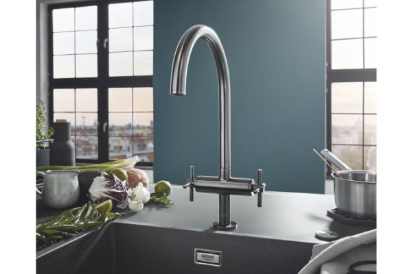 Смеситель для кухонной мойки Grohe Atrio New 30362 DC0 (30362DC0) суперсталь Смеситель для кухонной мойки Grohe Atrio New 30362 DC0 (30362DC0) суперсталь