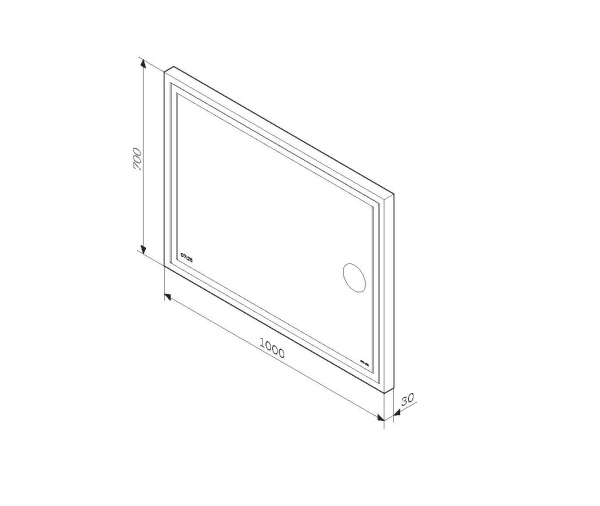 Зеркало (100х70) Am.Pm Gem M91AMOX1003WG