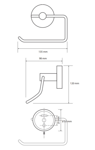 Держатель туалетной бумаги без крышки  Bemeta NEO 104112045