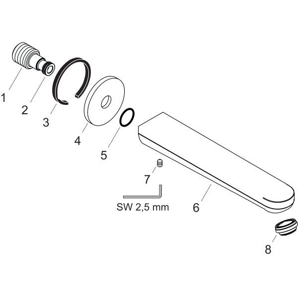 Излив для ванны Hansgrohe Rebris S 72430000 хром