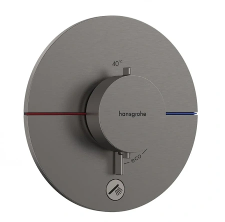 Термостат для душа Hansgrohe ShowerSelect Comfort S 15562340 шлифованный черный хром