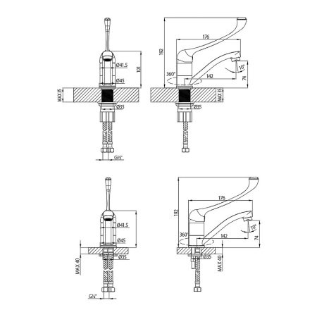 Смеситель для раковины Lemark Project LM4637C