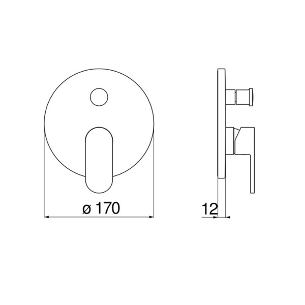 Смеситель для ванны Nobili Up UP94100/ECR