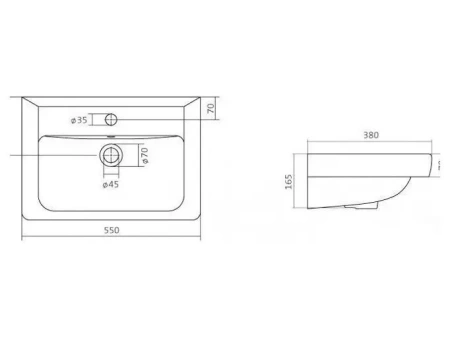 Раковина Misty Santek Тигода, 55  1.WH30.2.127