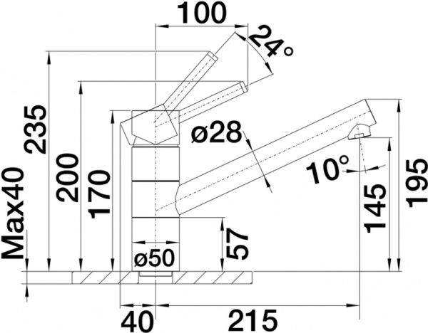 Смеситель Blanco Tivo (хром) 517599