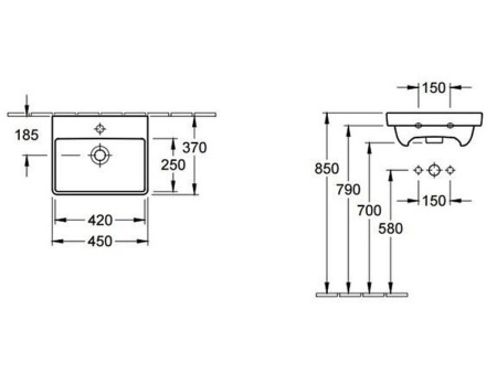 Раковина 45х37 Villeroy&Boch Avento 735845R1